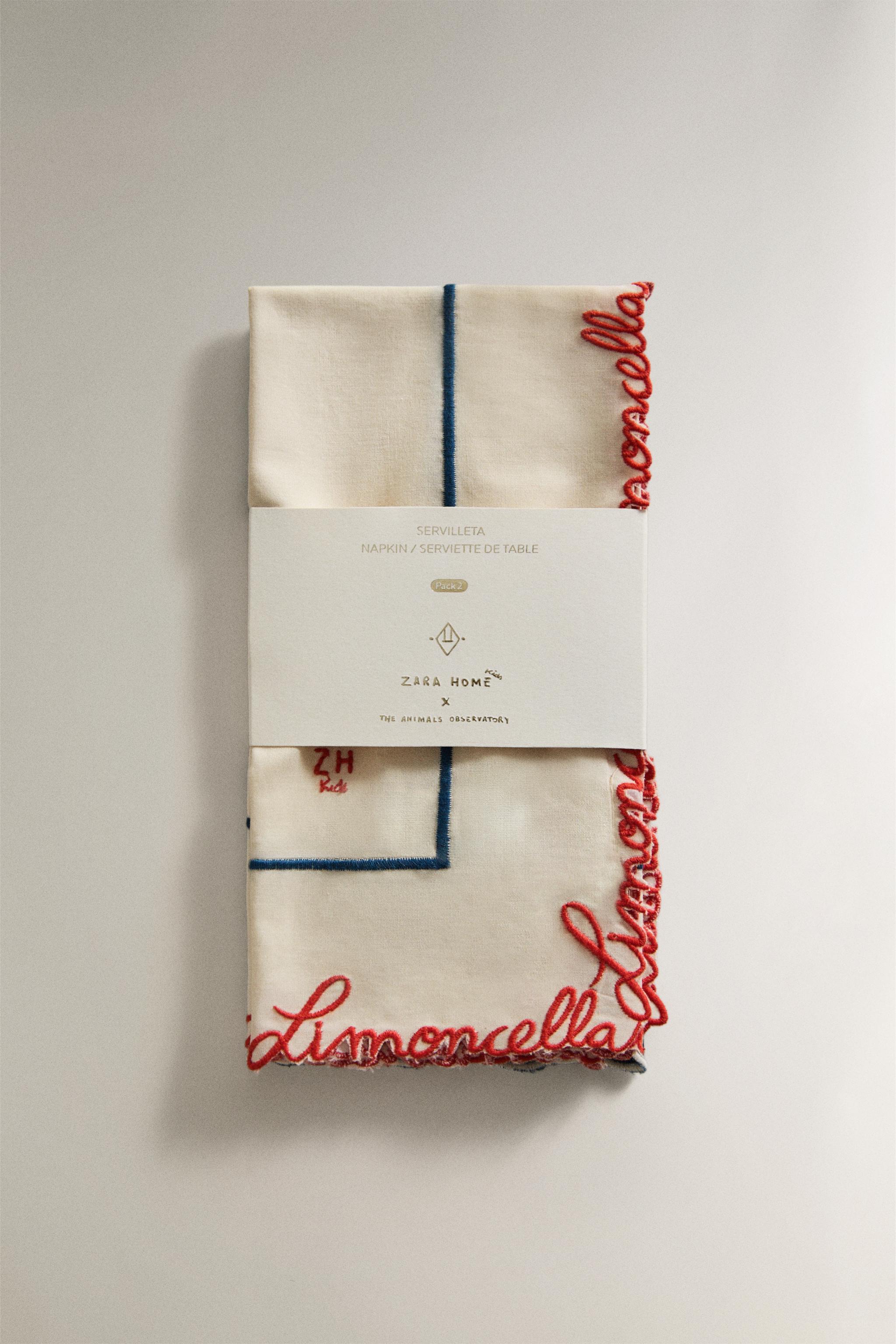 LIMONCELLA COTTON NAPKIN PACK X THE ANIMALS OBSERVATORY (PACK OF 2)
